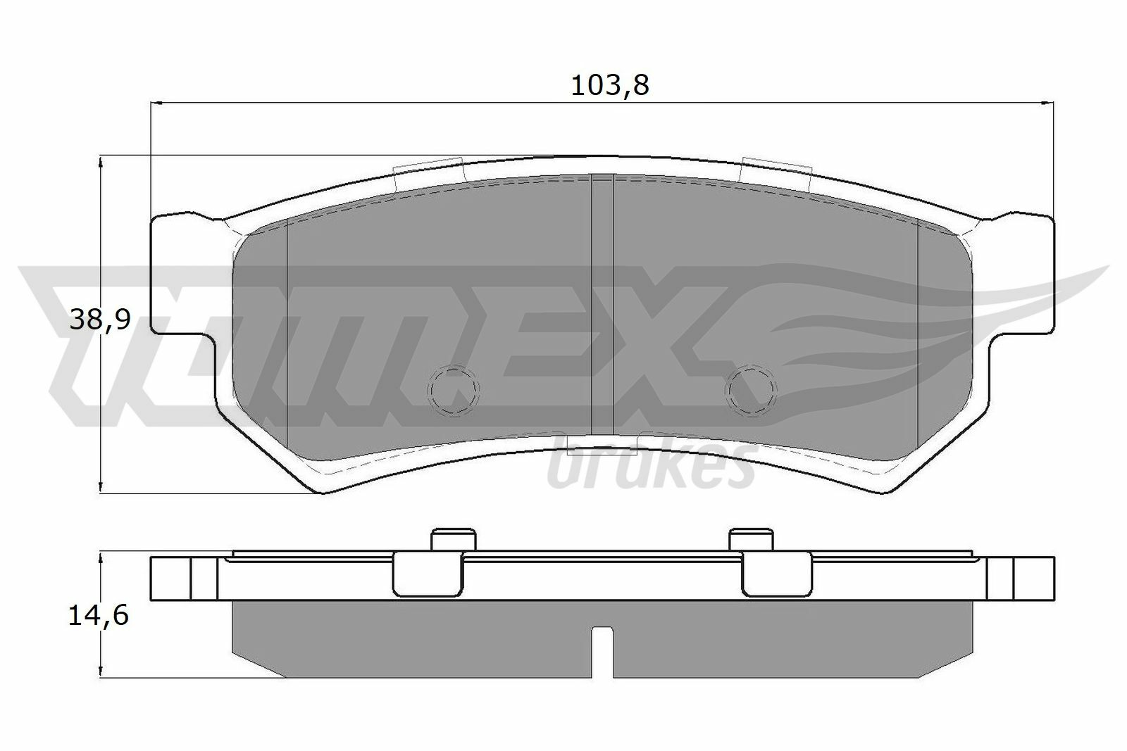 Sada brzdových platničiek kotúčovej brzdy TOMEX Brakes